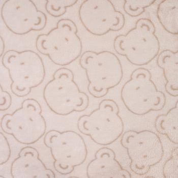 Fleece (Polar/Antipilling) mit Bear, Animal Skin in Sand, Nahaufnahme der Oberfläche